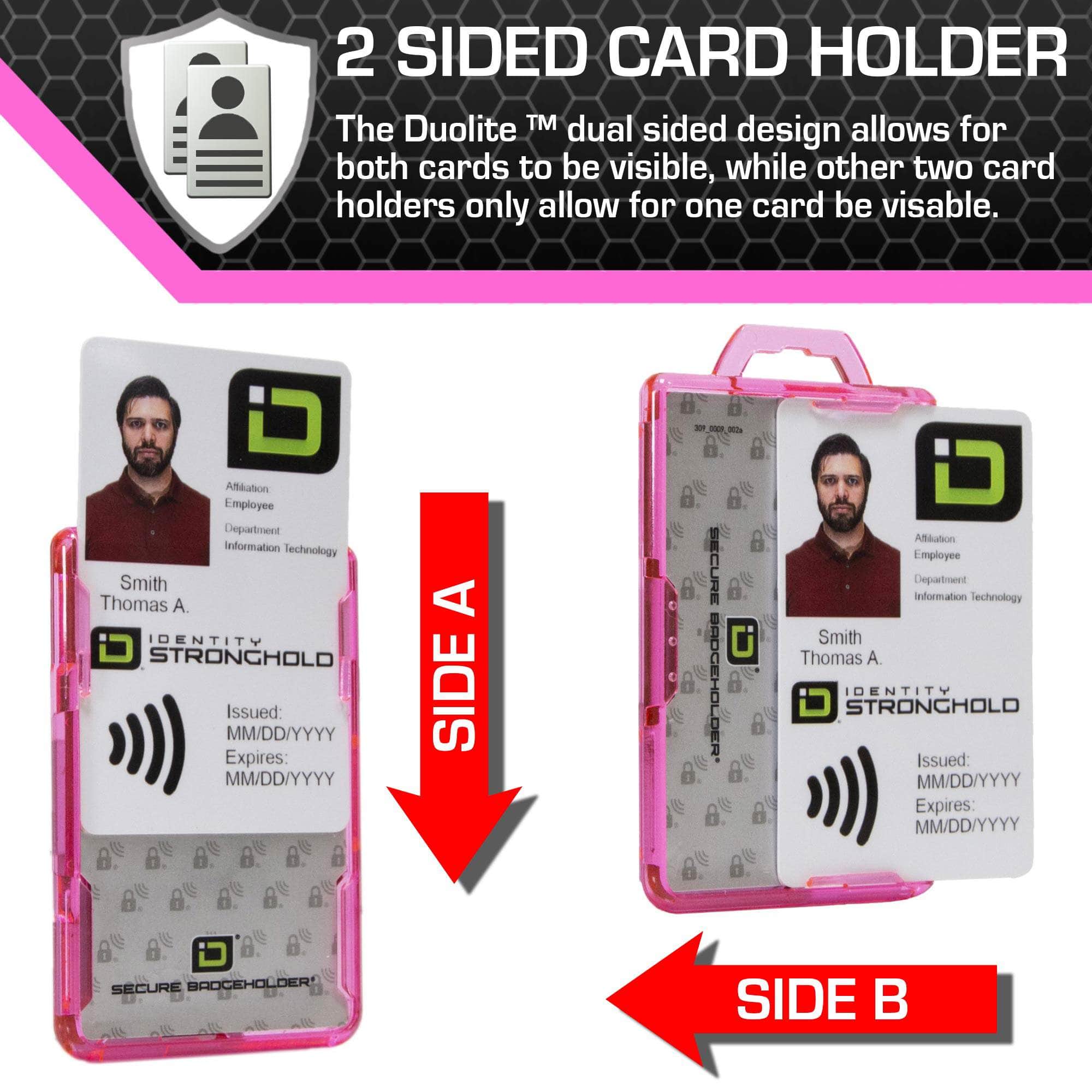 IDSH2004-001B-ID-Stronghold-Pink-DuoLite-Vertical-2-Card-Holder-instruction