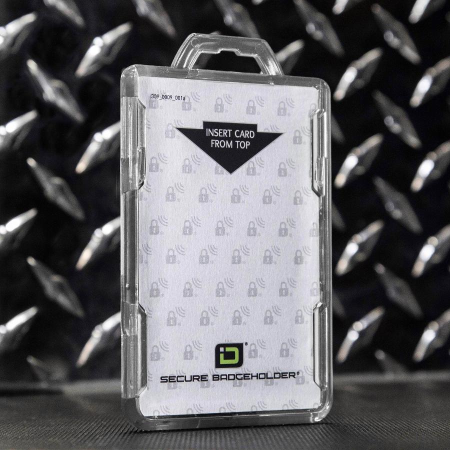 plastic sleeves for id cards Secure Badge Holder DuoLite Vertical 2 ID Card Holder