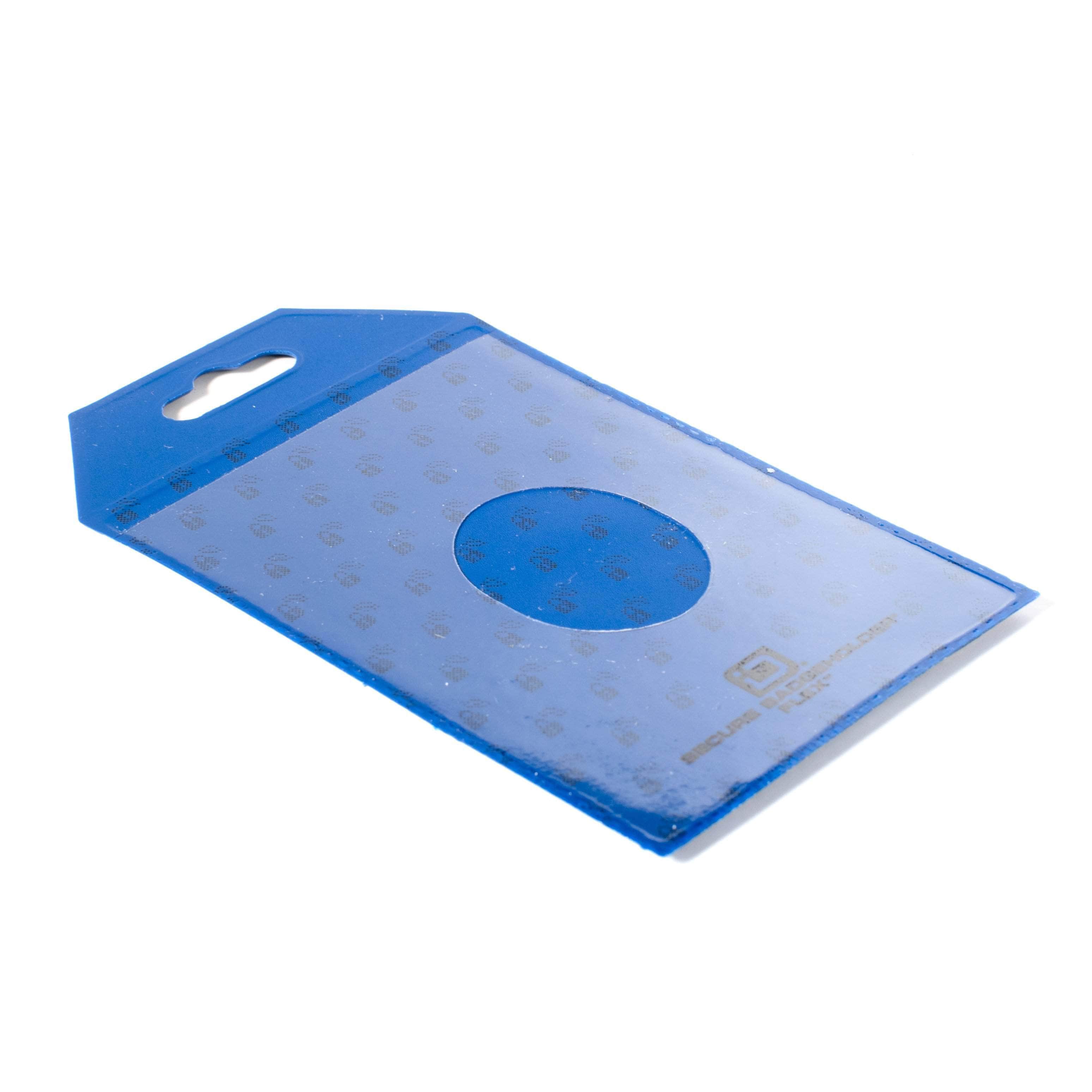 Secure Badge Holder Flex Vertical 2 ID Card Holder - Blue - IDSH3004 - 001B - Blu