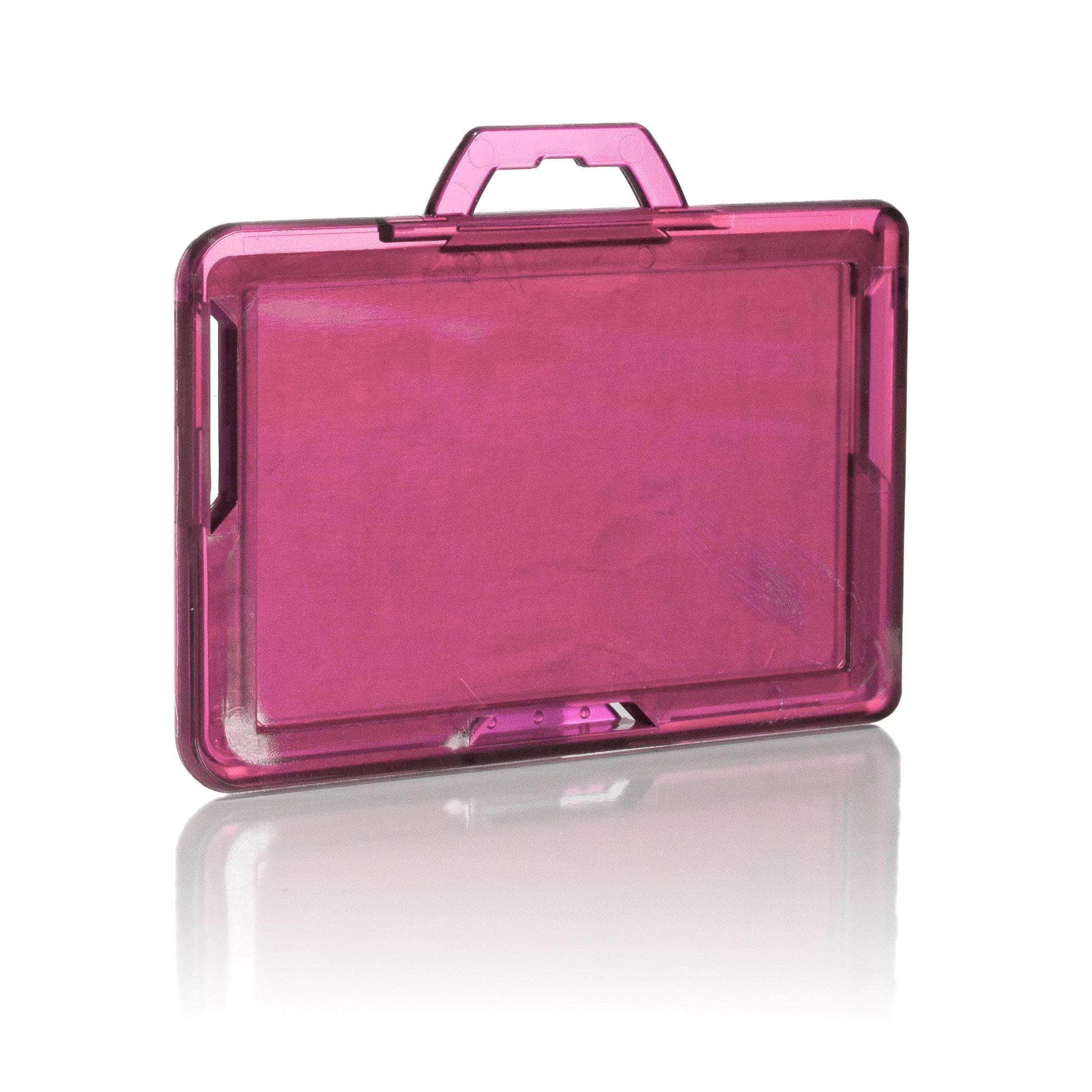 Secure Badge Holder Lite ™ Landscape 1 ID Card Holder - Pink - IDSH9001 - 002B - Pnk