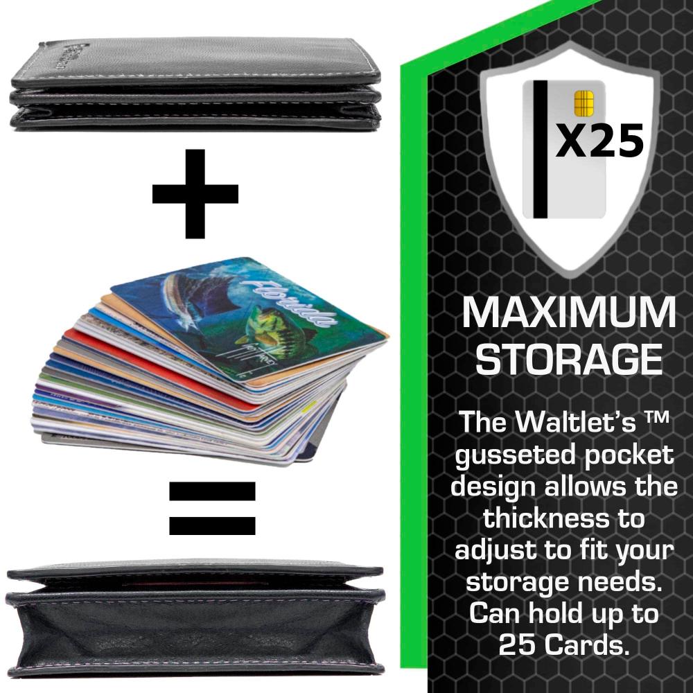 ID Stronghold Men's Wallet Mini Ladies The Waltlet - Maximum Storage RFID Secure Minimalist Wallet