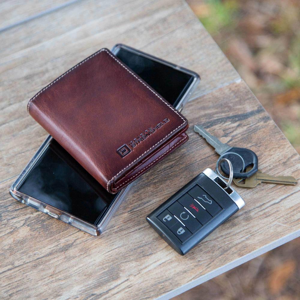 Minimalist Leather Keychain Card Wallet