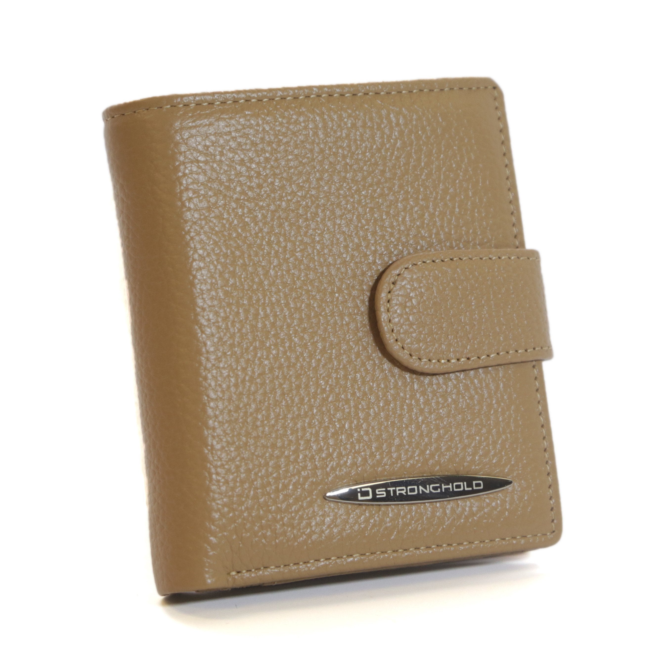 Women's RFID 7 Slot Bifold Leather Wallet - wheat - IDSH7118 - Wheat