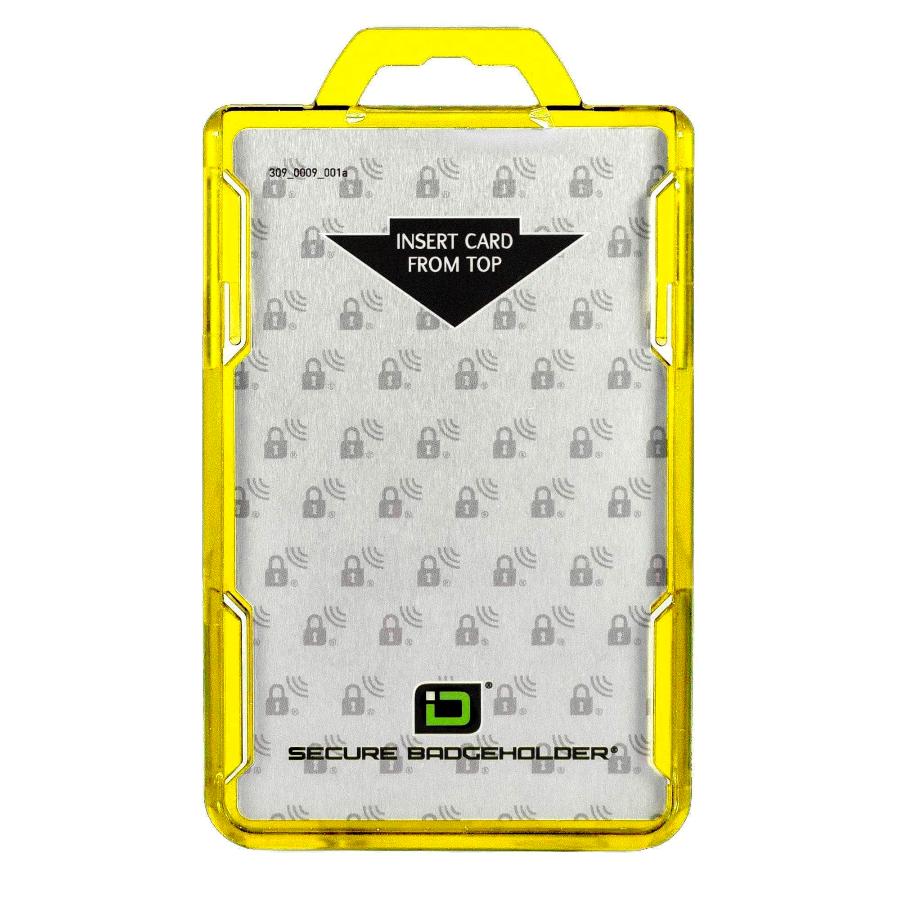 IDSH2004-001B-ID-Stronghold-Yellow-DuoLite-Vertical-2-Card-Holder-Front