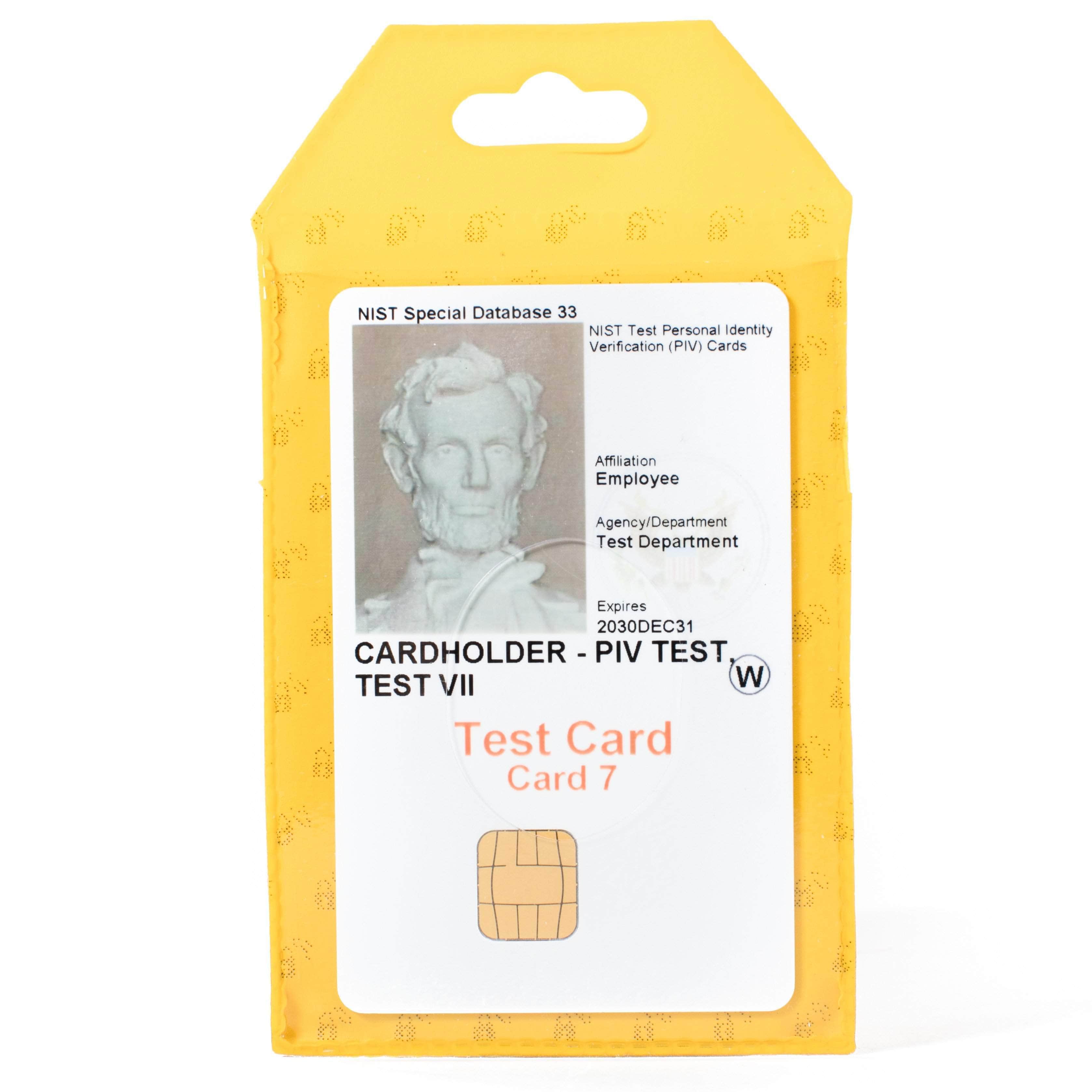 Secure Badge Holder Flex Vertical 2 ID Card Holder - Yellow - IDSH3004 - 001B - Ylw