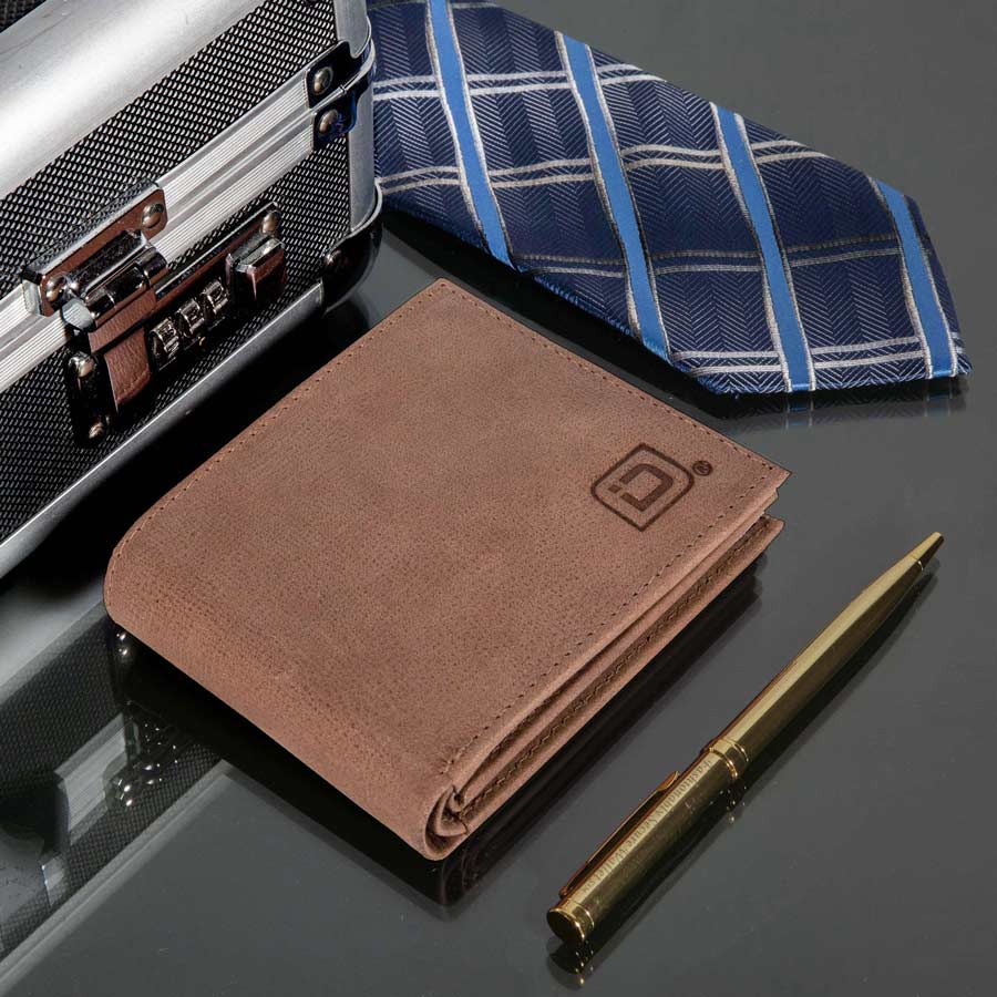Mens RFID 10 Slot Bifold Wallet with ID Window - Sand Stone - IDSH7005 - sndstn