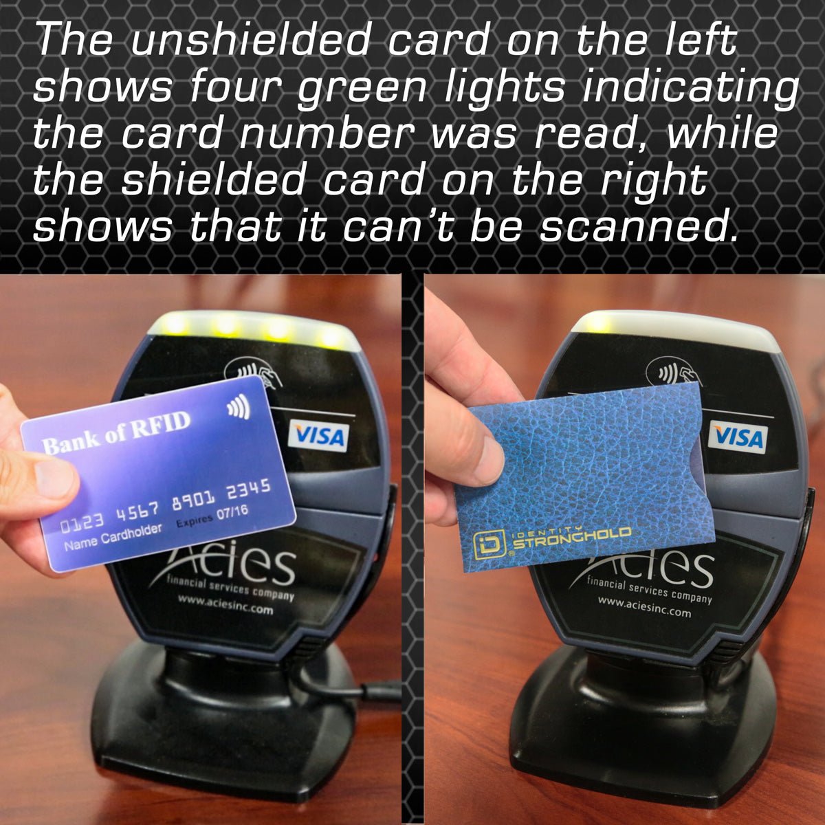 RFID Blocking Credit Card Sleeves - Leather Look 8 Pack - lealcc8pk
