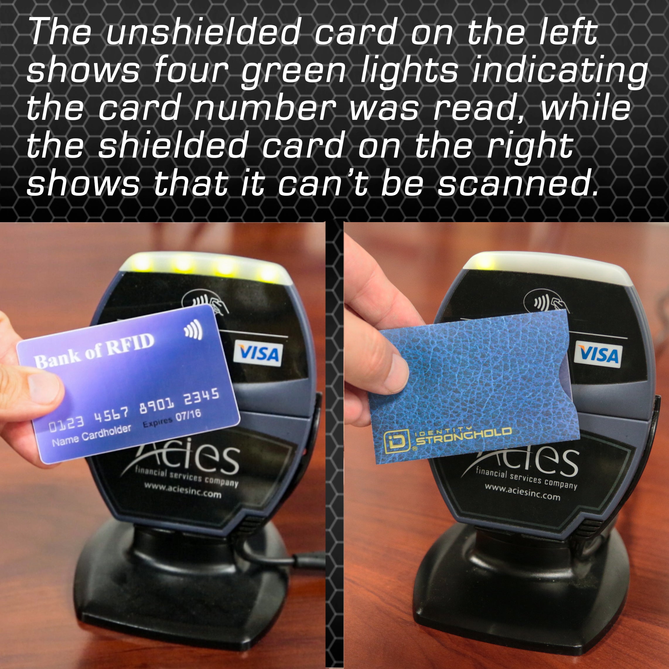 RFID Blocking Credit Card Sleeves - Leather Look 16 Pack - lealcc16pk