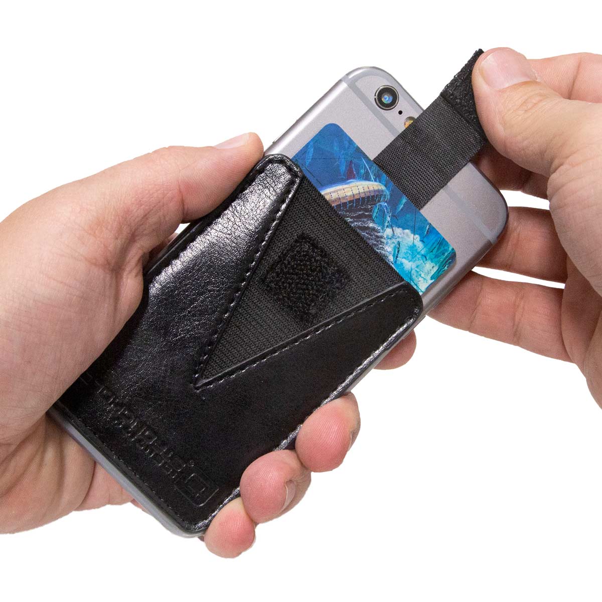 Cellphone Card Hold with Pull Tab - Black - IDSH7700 - 002 - blk